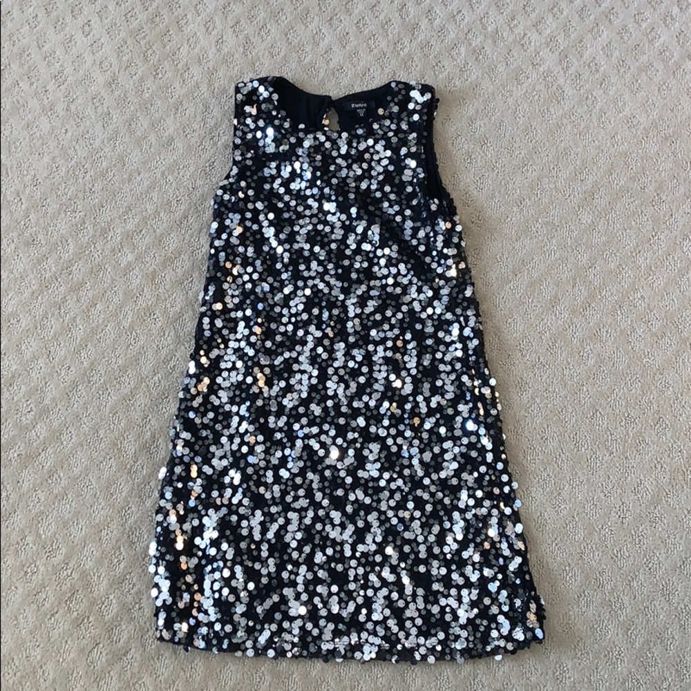 black formal bead dress